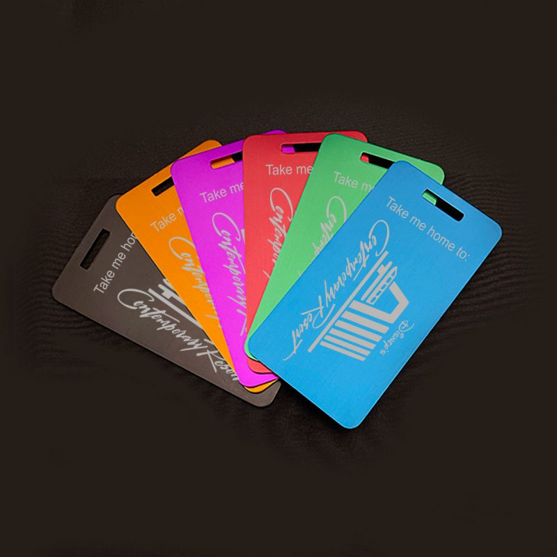 Contemporary Resort Aluminum Luggage Tag