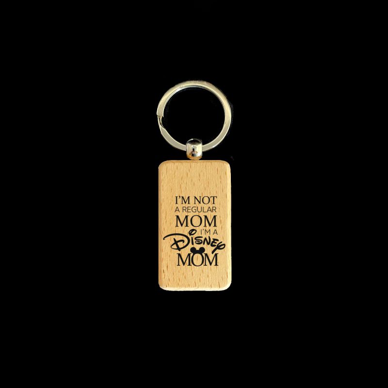 Disney Mom Rectangular Wooden Keychain