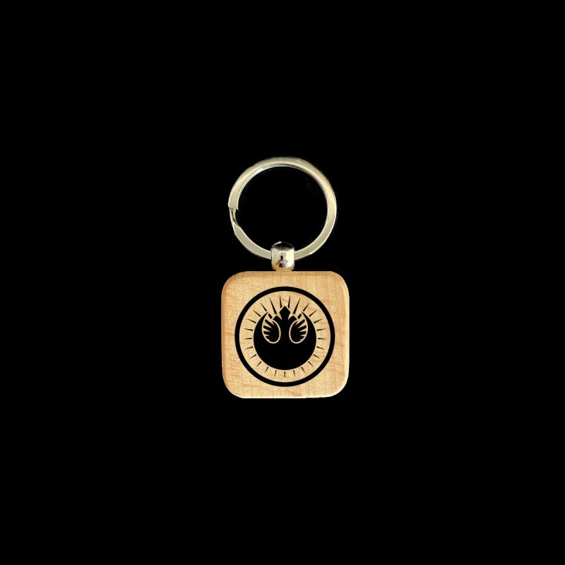New Jedi Order Square Wooden Keychain