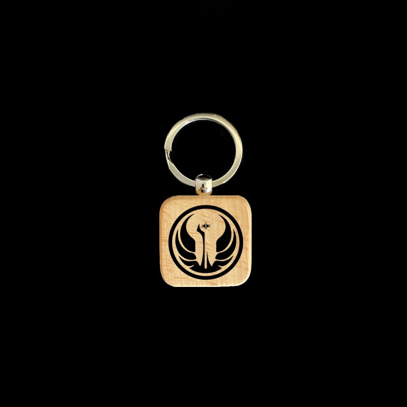 Old Republic Square Wooden Keychain