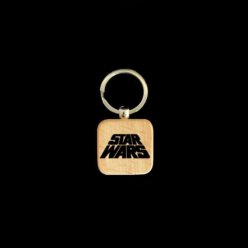 Star Wars Square Wooden Keychain