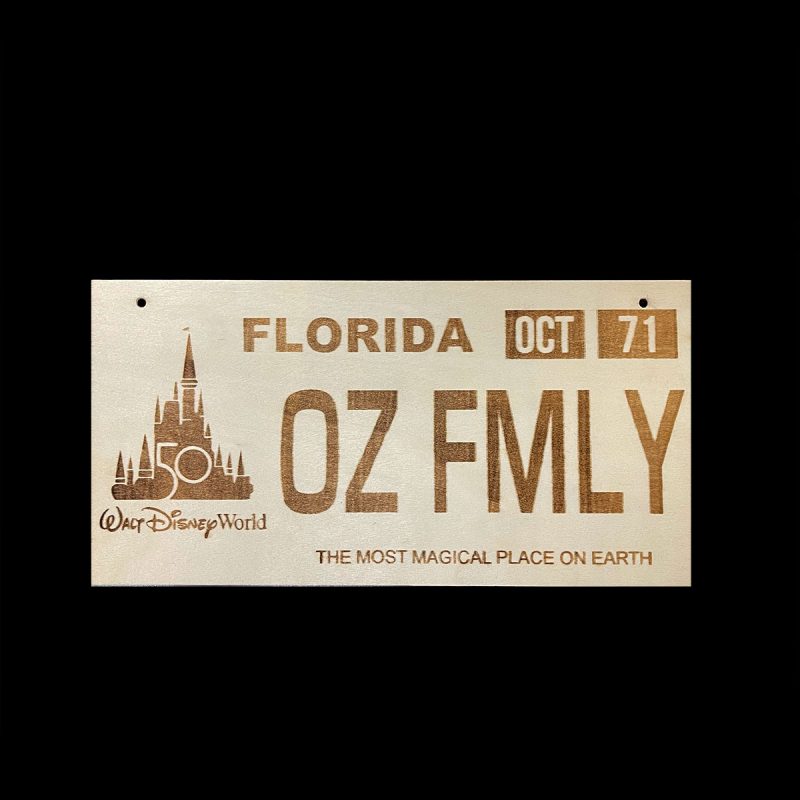 Stroller License Plate - Wood