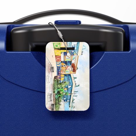 all-star-movies-luggage-tag-on-suitcase all-star-movies-luggage-tag-on-suitcase