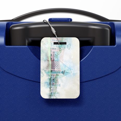 dolphin-luggage-tag-on-suitcase